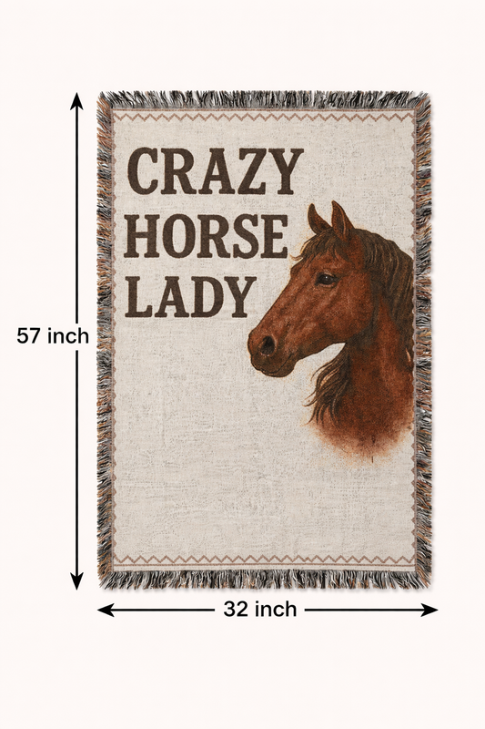 Crazy Horse Lady Blanket