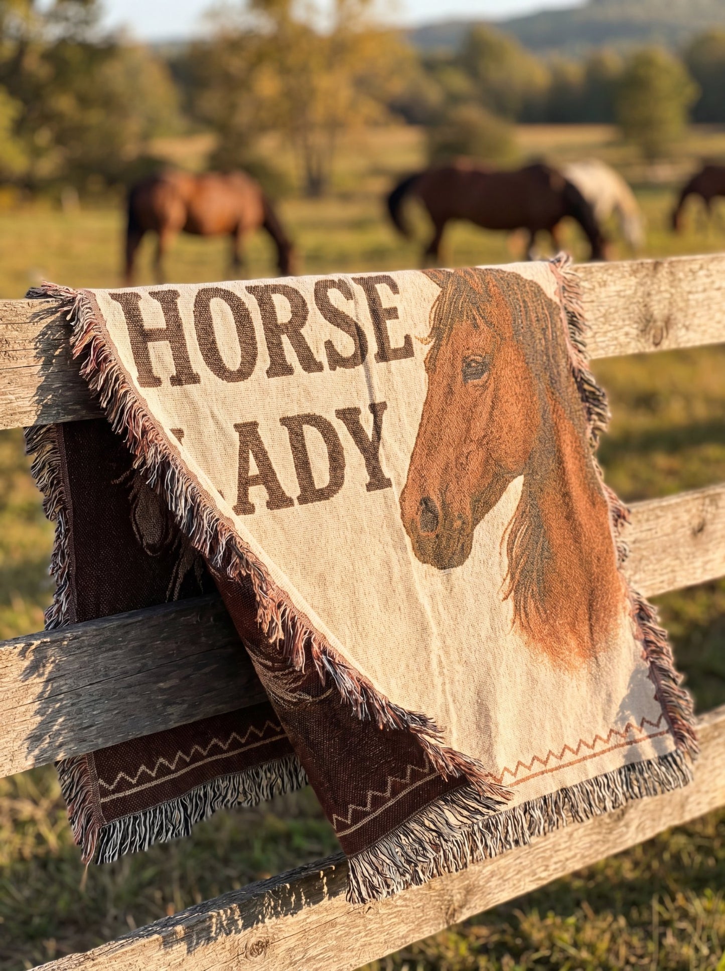 Crazy Horse Lady Blanket