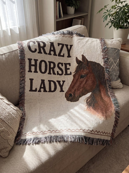 Crazy Horse Lady Blanket
