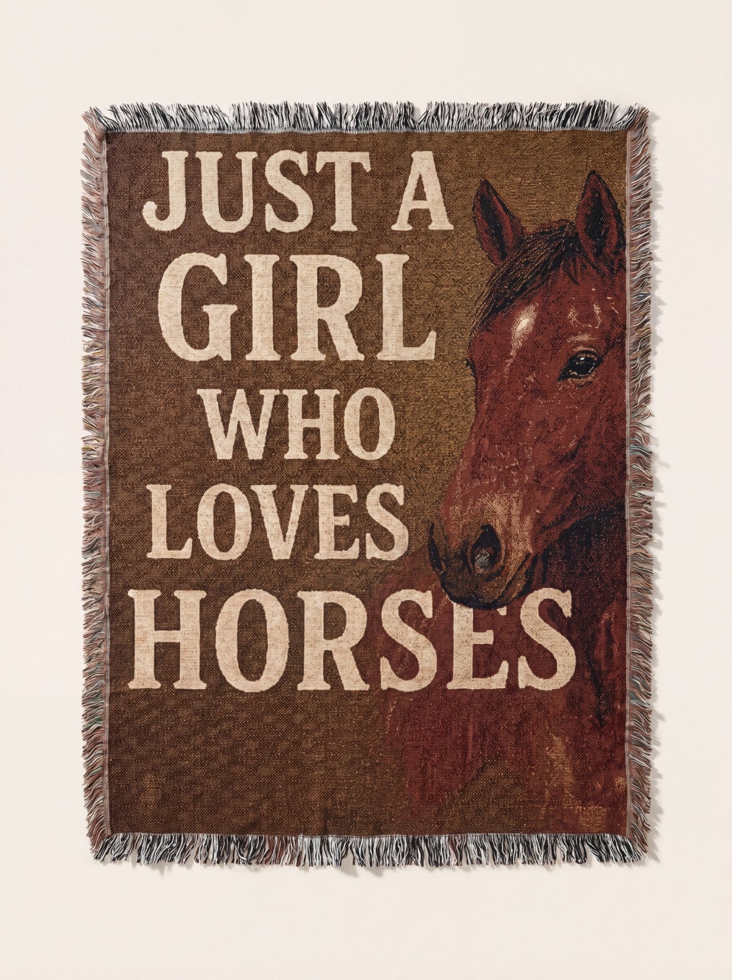 Girl Who Loves Horses Blanket
